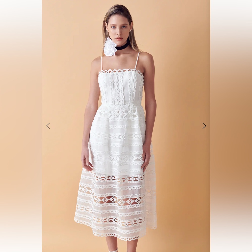 NWT Endless Rose Combination Lace Spaghetti Strap Midi
